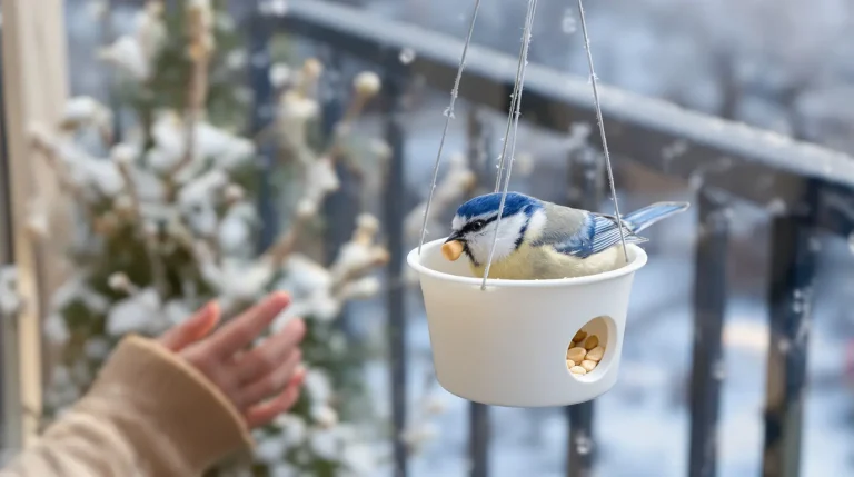 Arrêtez de jeter ce pot en plastique : les oiseaux en raffolent surtout en hiver Arrêtez de jeter ce pot en plastique : les oiseaux en raffolent surtout en hiver