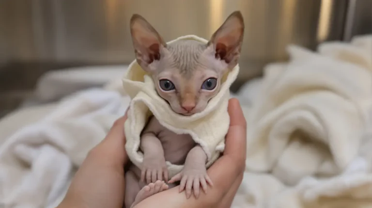Un chaton nu d’un refuge avait toujours froid : ses sauveteurs ont trouvé la solution la plus adorable